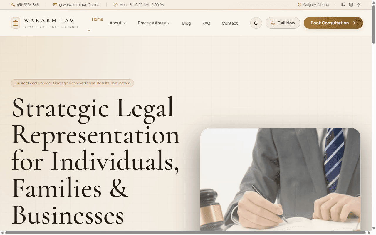 Warah Law Office — Legal Practice Management & Client Consultation Intake